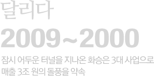 달리다 2009~2000 - 사소한 것부터 바로잡아  나 자신과 주위로부터의 신뢰를 쌓아야 합니다.